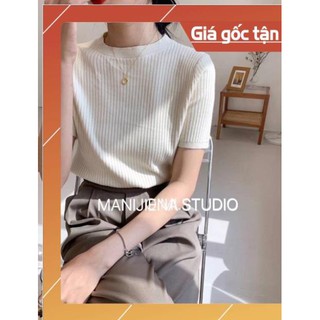 [ ÁO LEN TĂM MỎNG ] Áo len tăm mỏng cộc tay không thể thiếu trong tủ quần áo của các nàng trong thời tiết này nha
