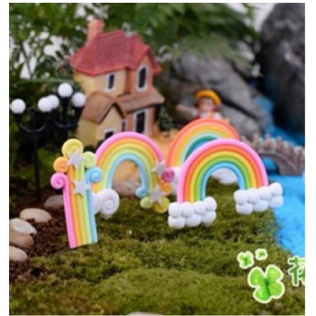 Phụ kiện trang trí tiểu cảnh Terrarium - Cầu vồng tình yêu (nhựa mềm)