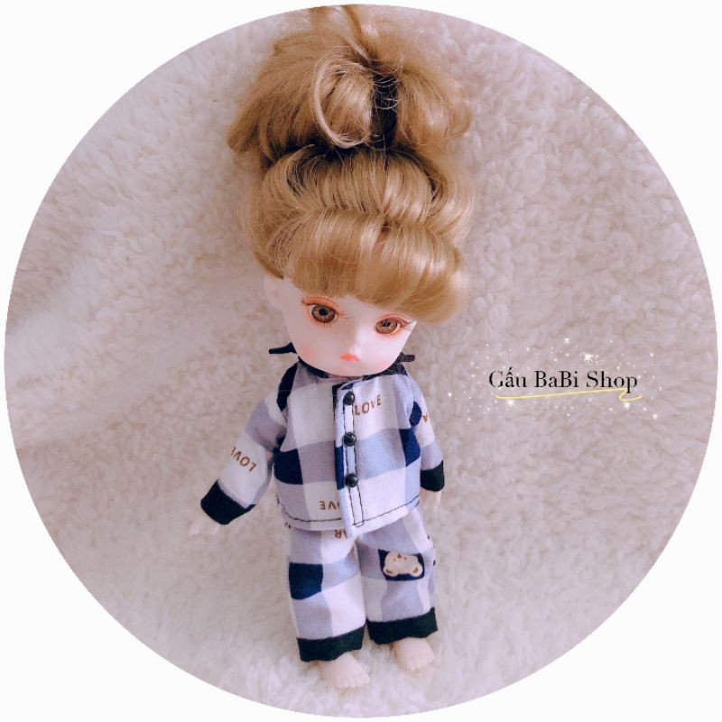 Đồ bộ cho búp bê size 1/8,1/6 bjd ,baboliy, holala, ob11,nendoll, azone, blyth, animator, 5inch, babies, xinji