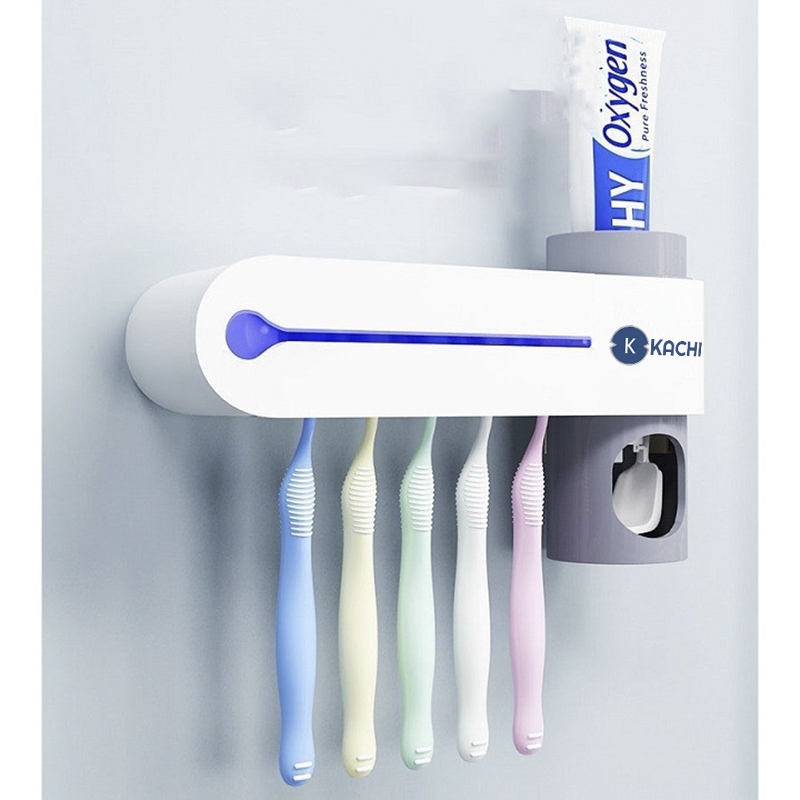 Giá treo bàn chải lấy kem đánh răng khử trùng bằng tia UV Kachi MK200