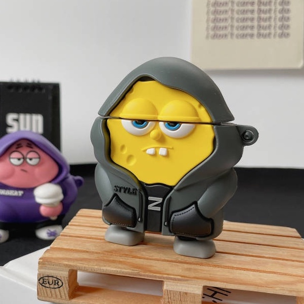 Vỏ Bảo Vệ Hộp Sạc Tai Nghe Airpods 3 Pro AirPods3 Họa Tiết Hoạt Hình SpongeBob Phong Cách Mới 2021 Ốp