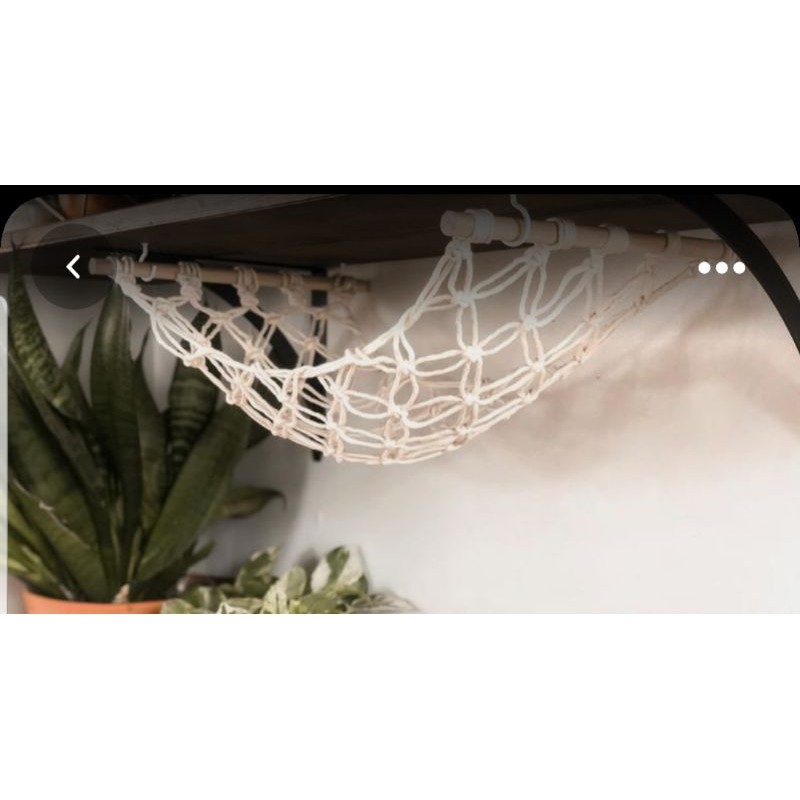 Võng đựng trái cây Macarme tặng kèm 4 khoen treo