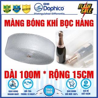 Cuộn 100m x 15cm – Màng bóng khí bọc hàng - Màng xốp nổ – Màng bong bóng khí – Xốp bóng khí – Xốp hơi bóp nổ