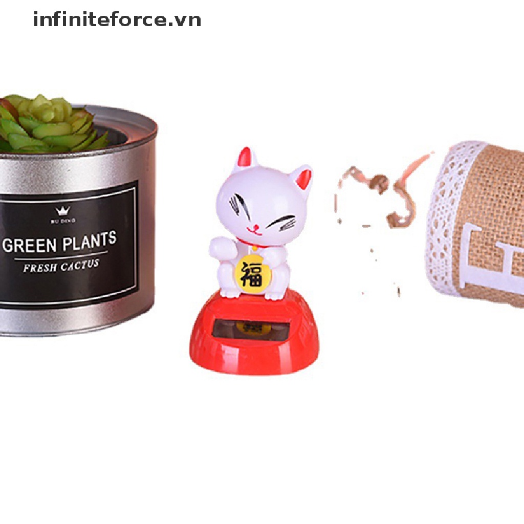Mèo May Mắn Maneki Neko Sử Dụng Năng Lượng Mặt Trời Trang Trí Nhà Cửa / Xe Hơi / Khách Sạn