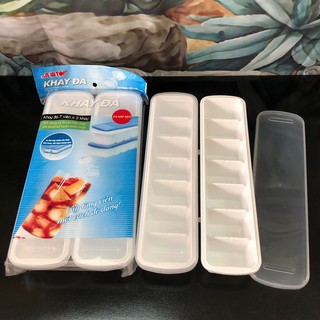 Khay đá, khay đựng thức ăn dặm, có nắp 14 viên(ảnh thật)