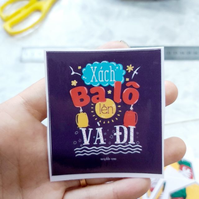 Tem Sticker Phượt Xách Ba Lô Lên Và Đi