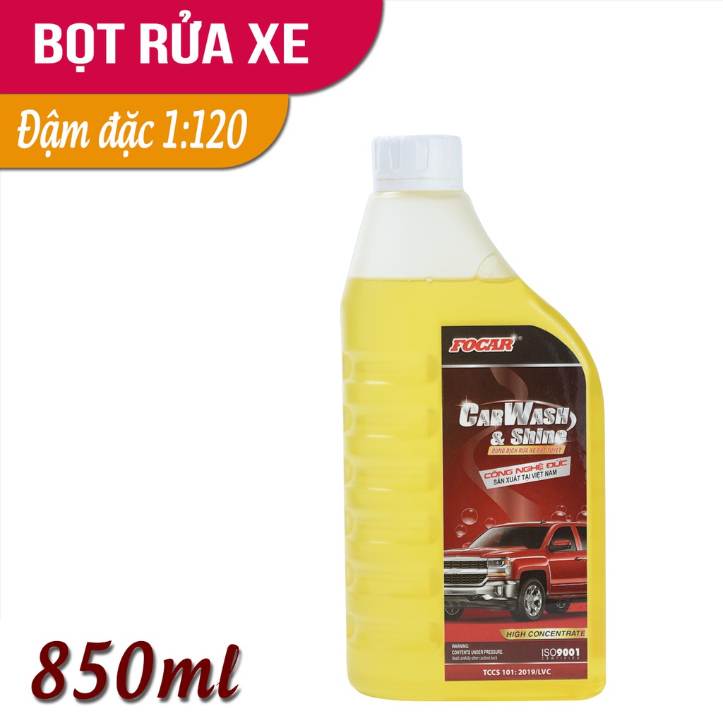 Dung dịch rửa xe bọt tuyết Focar Car Wash & Shine 850ml - Bọt tuyêt bông mịn