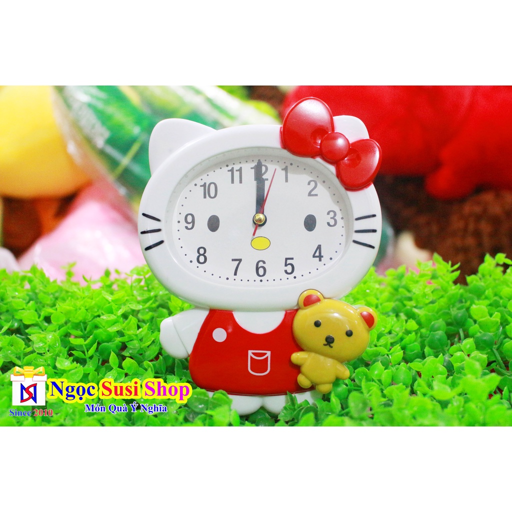 ĐỒNG HỒ MÈO KITTY SIÊU CUTE + TẶNG PIN