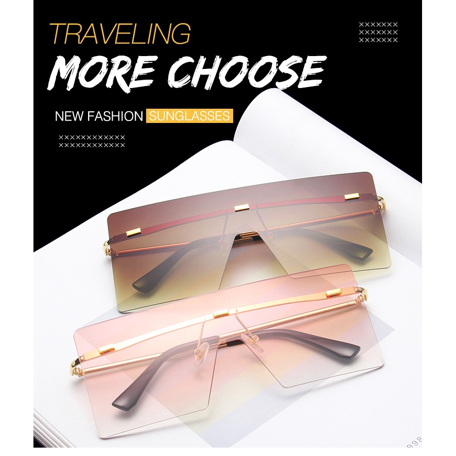 2020 NEW Fashion Retro Personality Men Women Sunglasses Metal Square Frame UV Protection Eyewear