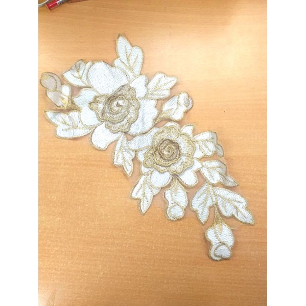 Hoa thêu nổi 3D trang trí may lên áo dài cao cấp