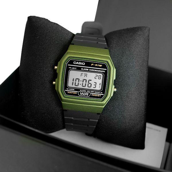 Đồng hồ unisex dây nhựa Casio Anh Khuê F-91WM-3ADF