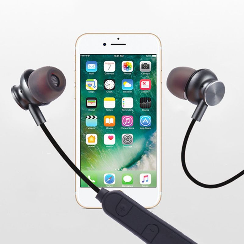Tai Nghe Bluetooth bonj Kiểu Dáng Thể Thao Có Dây Đeo Cổ Tiện Dụng