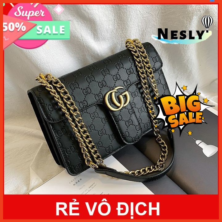 Túi đeo vai to bản size 25x 16x 8cm màu đen sang trọng