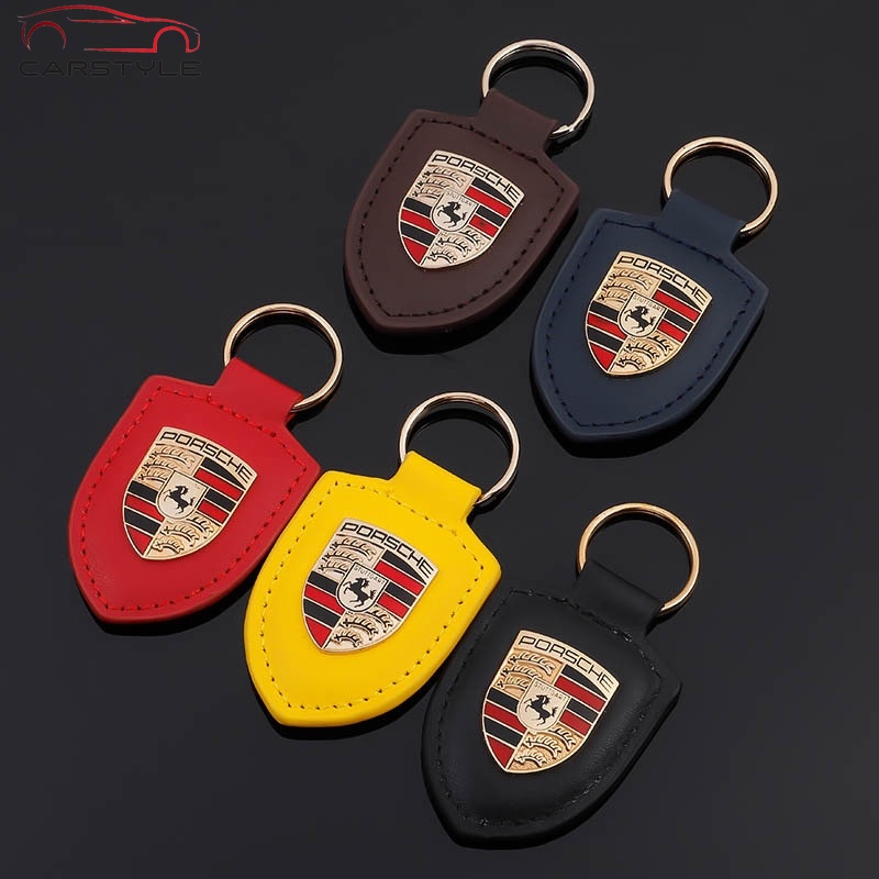 Ốp bảo vệ chìa khóa điều khiển từ xa bằng da thật cho xe ô tô 718 911 macan Porsche