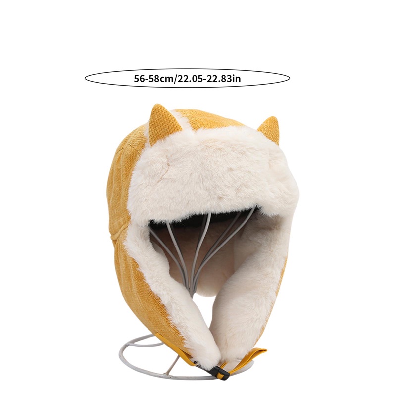 Mũ Trùm Tai Chống Lạnh Dày Dặn Giữ Ấm Mùa Đông Phong Cách Nga