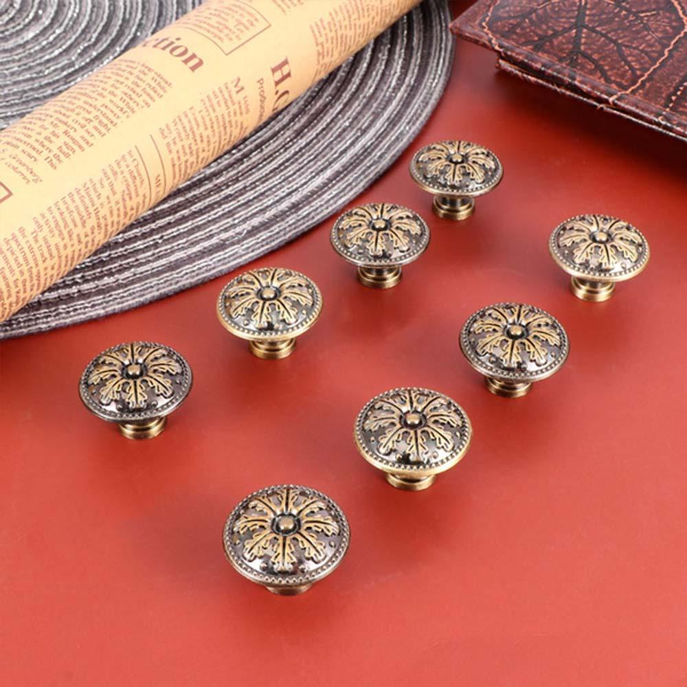 Set 5 / 10 Tay Nắm Cửa Tủ Bằng Hợp Kim Kẽm Hình Tròn Kèm Ốc Vít