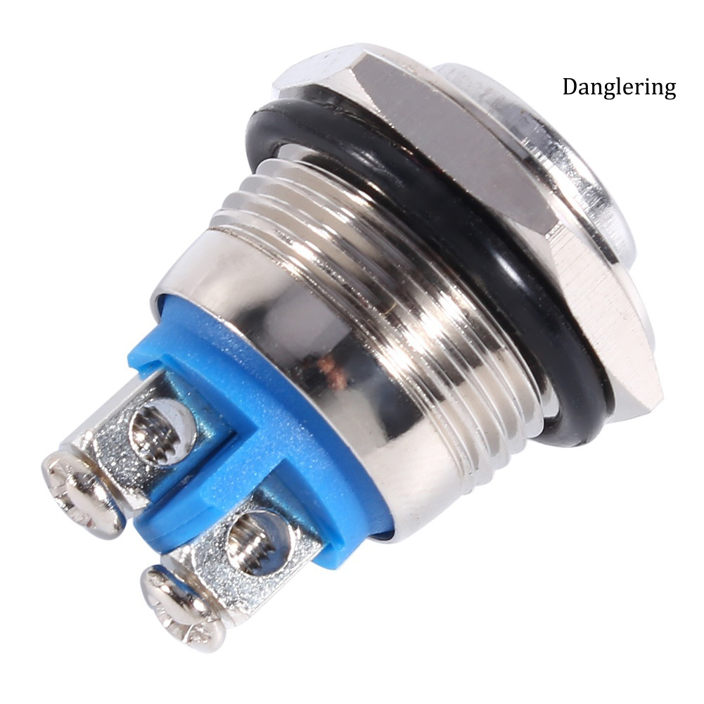 Công tắc nút nhấn bật/ tắt bằng kim loại chống thấm nước 12V 16mm dành cho xe hơi