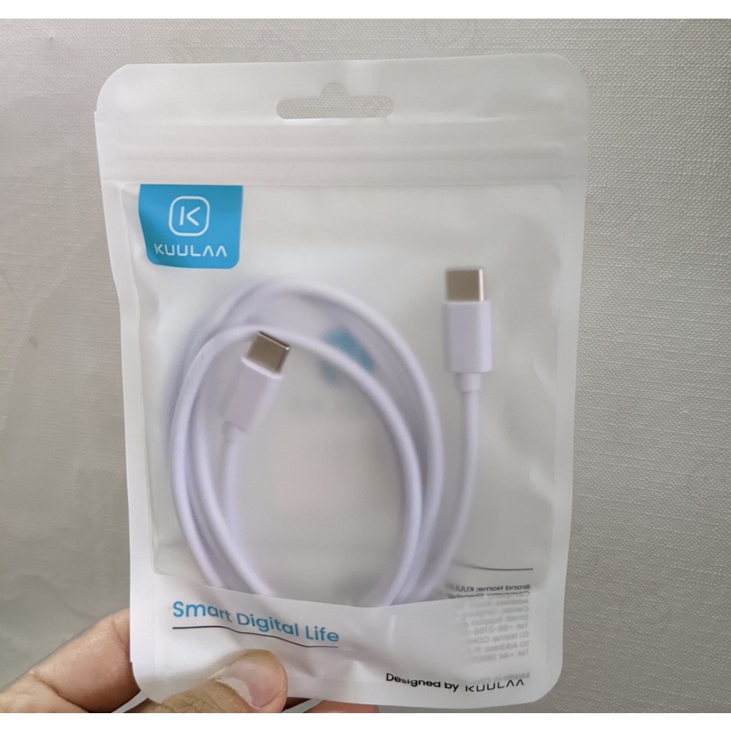 Cáp sạc 2 đầu USB type C to C dài 1 mét. Hỗ trợ sạc nhanh PD 3.0 60W