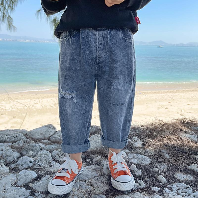 Quần Jean Ống Rộng Co Giãn Dễ Phối Đồ Phong Cách Hàn Quốc Mới Cho Nam
