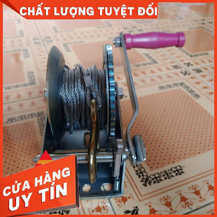 Tời Quay Tay 2500 LBS Tải Trọng 990 Kg Có Cáp Móc 10 Mét Liên Sơn