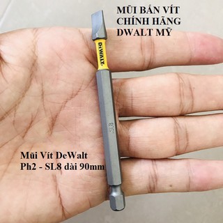 Mũi Vít DWalt đầu dẹt Sl8 - 70mm