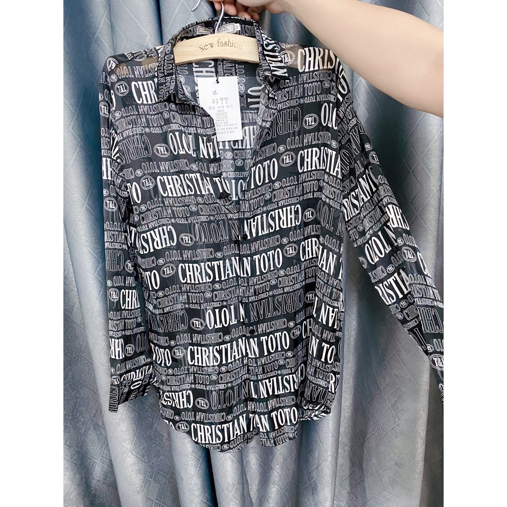 ÁO SƠ MI HỌA TIẾT  - ÁO SƠ MI NỮ  - ÁO SƠ MI SEXY 😍😍 CHẤT MÁTCÓ THỂ MIX VỚI QUẦN BÒ CỰC SEXY FREESIZE DƯỚI 53KG💋💋 | BigBuy360 - bigbuy360.vn