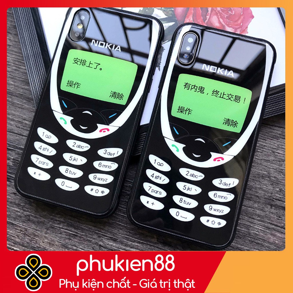 [CÓ VIDEO] Ốp lưng kính in hình mô phỏng Nokia PK28 - iPhone 6/6S - 6 Plus/ 6S Plus - 7/ 8 - 7Plus/ 8Plus - X/XS/XS Max
