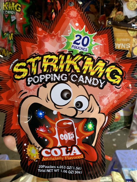 Kẹo nổ Striking Popping Candy (gói to có 20 gói nhỏ bên trong) -