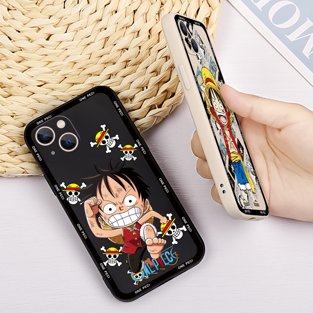 Ốp ĐiệN ThoạI HọA TiếT One Piece Cho iPhone 13 12 11 mini Pro Max XS XR X 7 8 SE 6 6S mini Pro