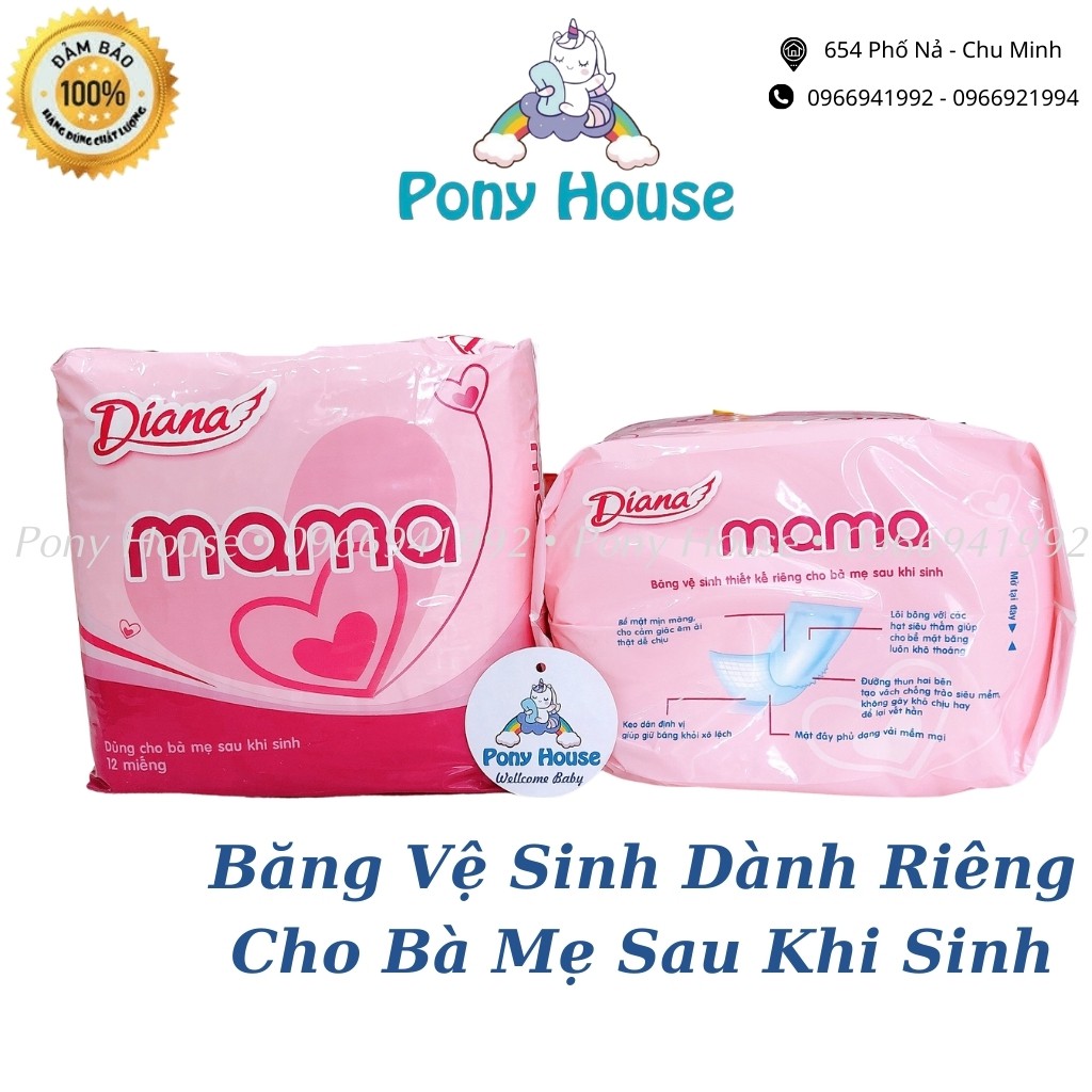 Bỉm cho mẹ sau sinh / Băng vệ sinh Diana Mama (12 miếng /gói)