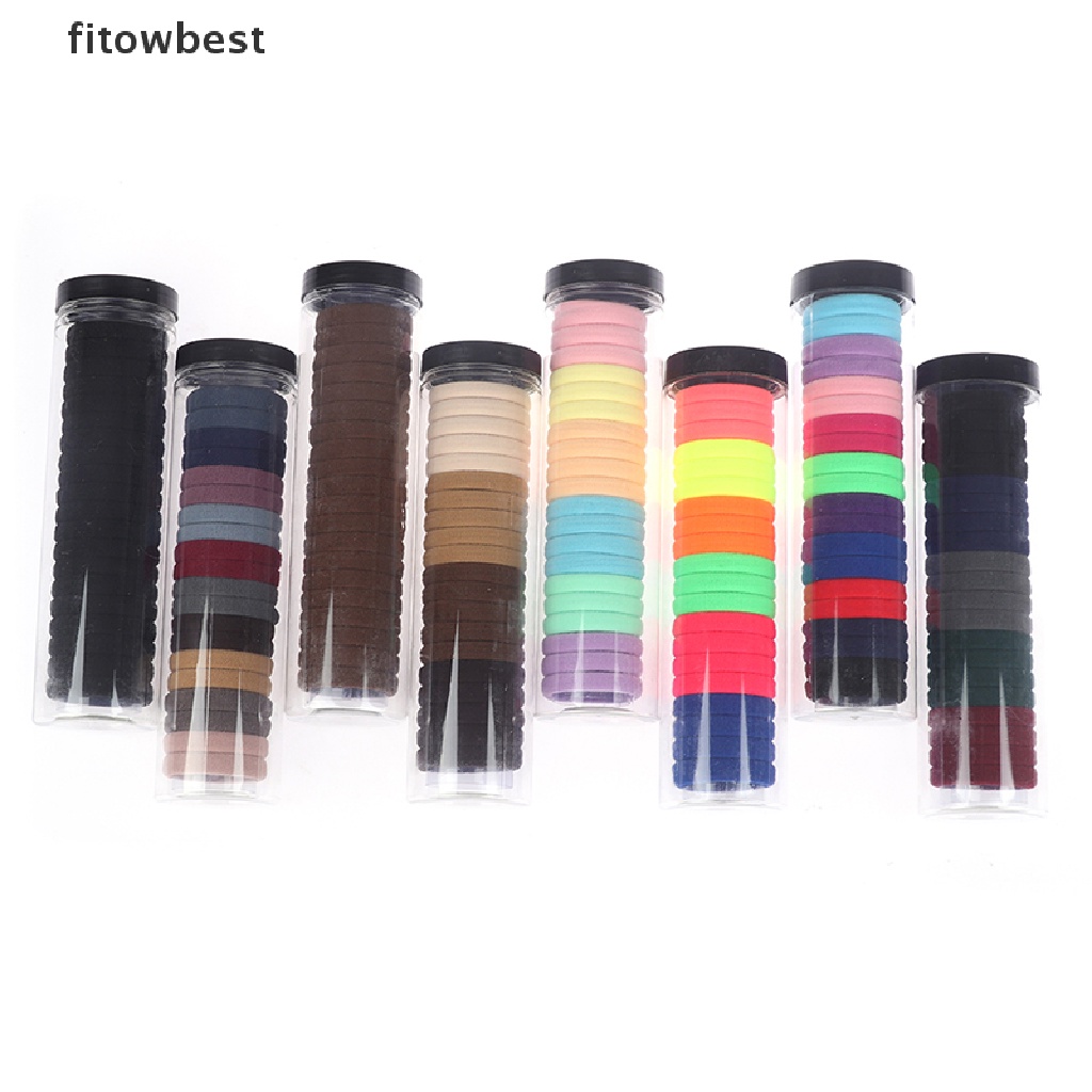 Bộ 20 dây cột tóc cao su GJCUTE co giãn nhiều màu sắc cho nữ