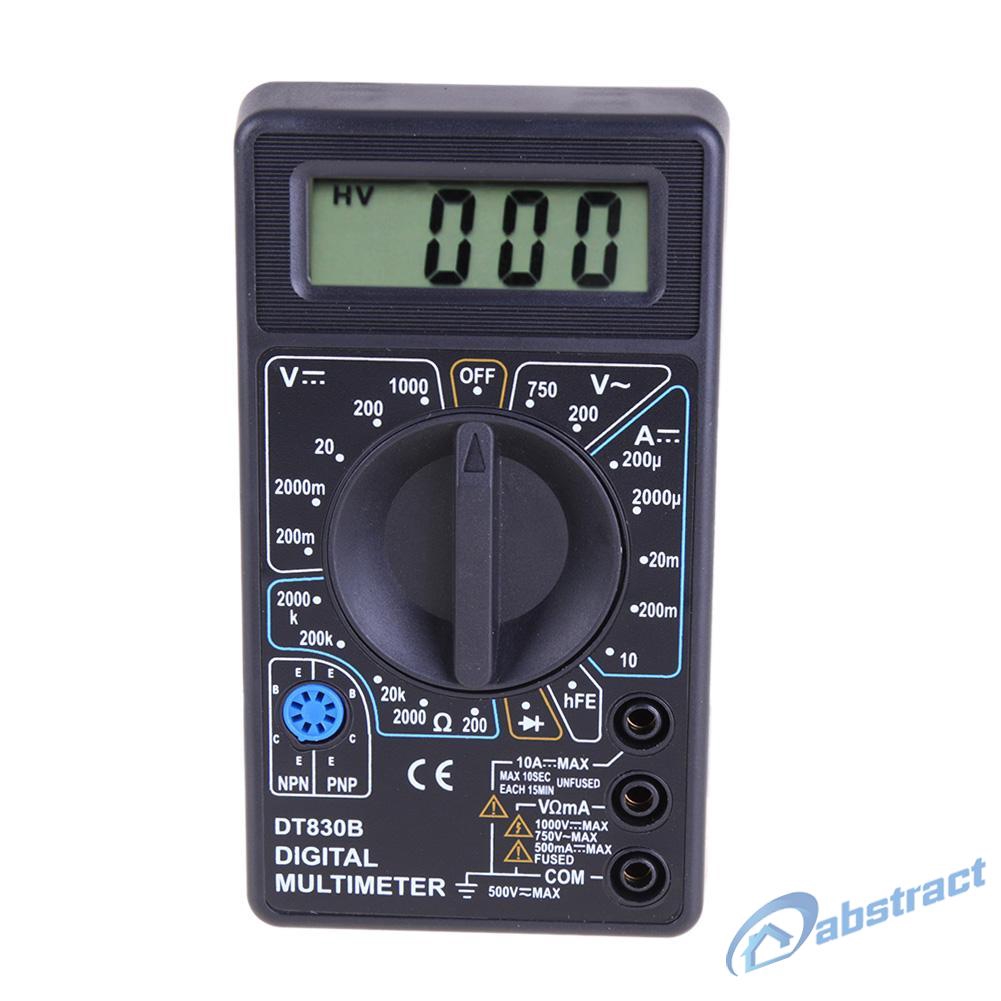 AB DT-830B LCD Digital Multimeter AC/DC 750/1000V Amp Volt Ohm Tester Meter