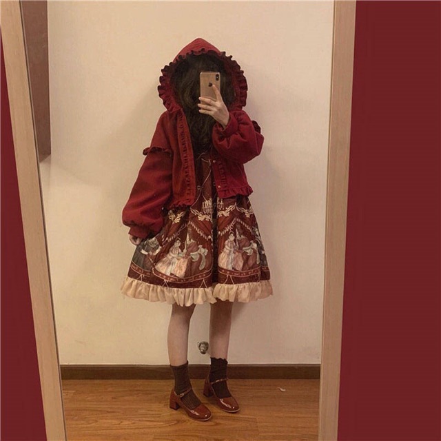 [có sẵn] Áo khoác Lolita nỉ bông