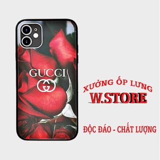 Ốp Lưng gucci ốp điện thoại gucci hoa hồng nhung cực đẹp dành cho Iphone 6 đến 12 promax BRD20210182