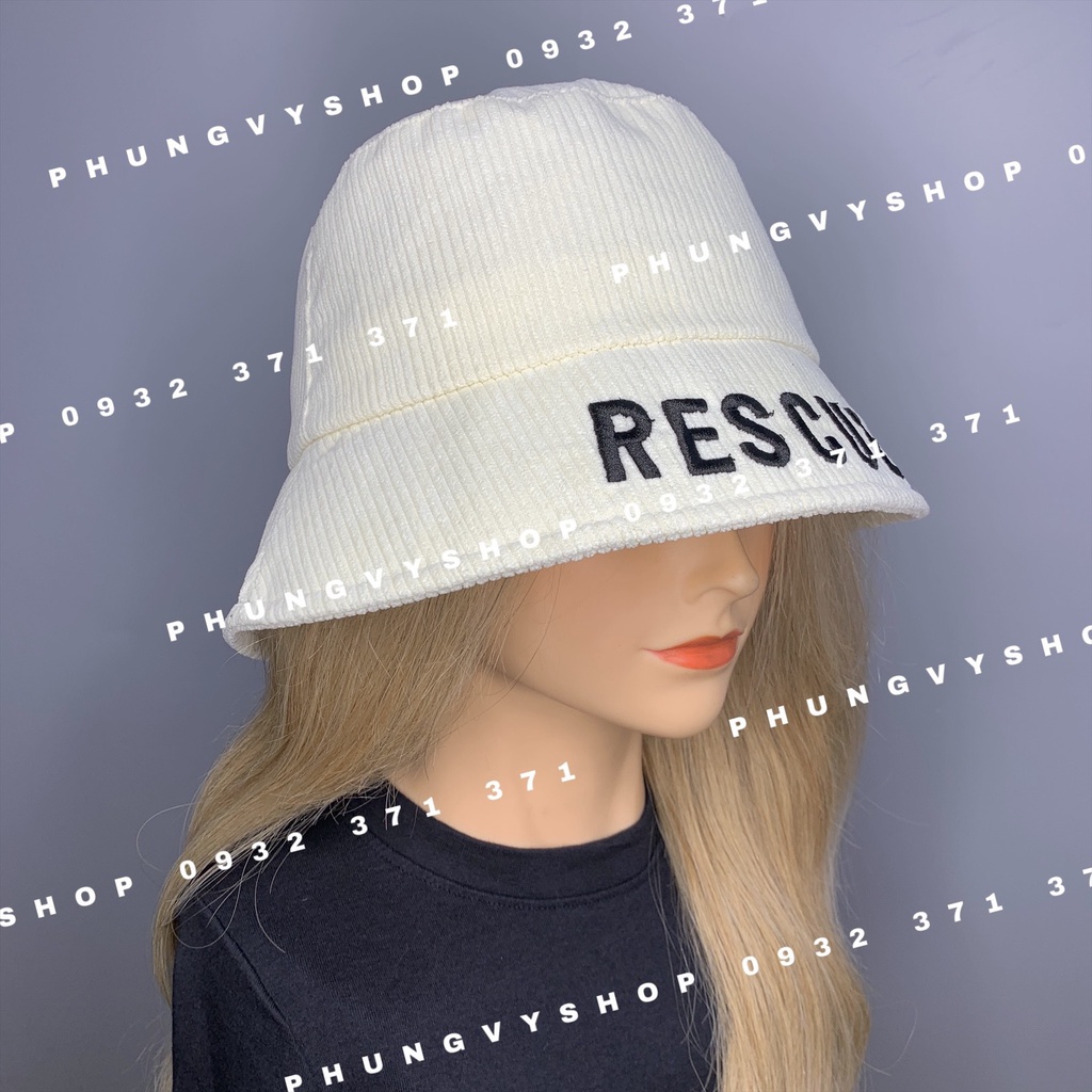 Mũ CỤP cực hot unisex nam nữ- Cup NHUNG TĂM TO RESCUE - nón sụp bucket tai bèo vành
