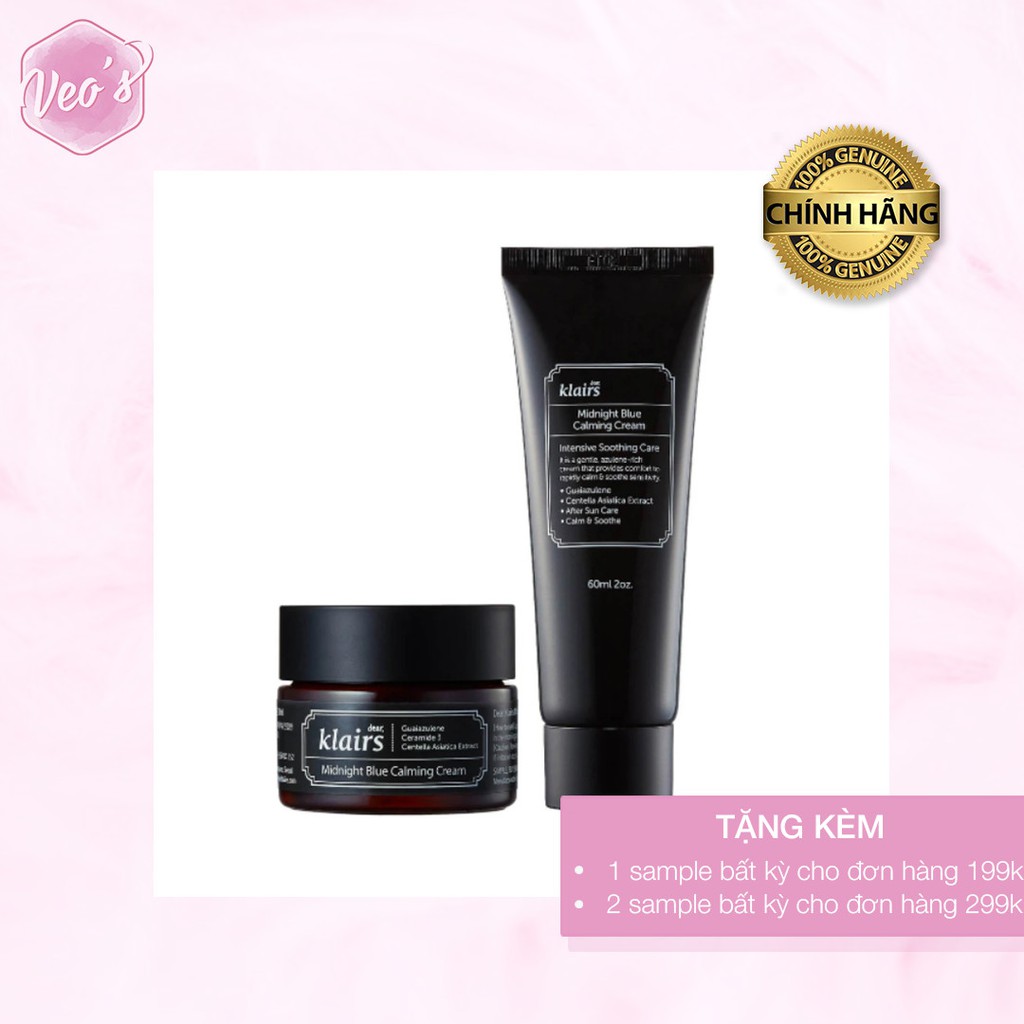 Kem dưỡng KLAIRS MIDNIGHT BLUE CALMING CREAM