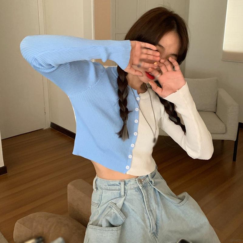 Áo Len Dài Tay Phong Cách Hàn Quốc Trẻ Trung Dành Cho Nữ