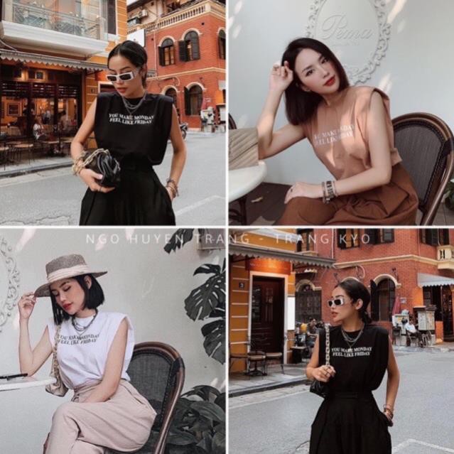 Bán sỉ Áo phông chư monday tay hến cho nữ (ảnh thật 4 màu ) ་