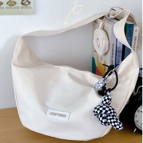 Túi Xách Đeo Vai Vải Canvas Chống Thấm Nước Phong Cách Thời Trang Hàn Quốc Cho Nữ