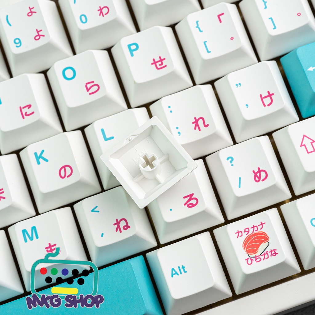 Keycap Sushi nhựa PBT dye-sub, 135 nút bàn phím đẹp, cherry profile