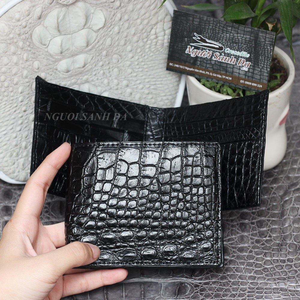 Ví  da bụng 2 mặt cá sấu cao cấp - Hàng tận xưởng , bảo hành 24 tháng