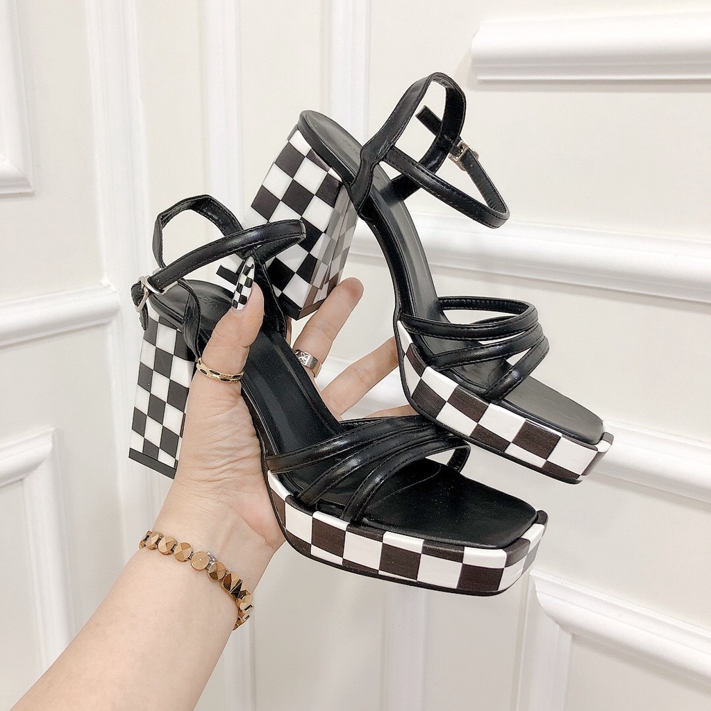 Sandal Nữ Cao Gót 9p  Mũi Đúp Trước 2p Sang Xinh Chuẩn Form Lên Chân Tôn Dáng - Chị Chảnh Store