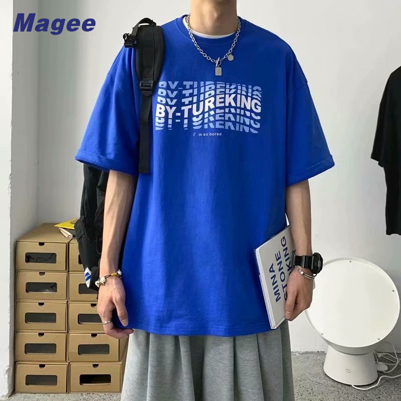 Áo Thun Tay Ngắn Cổ Tròn In Hình Phong Cách Hàn Quốc Thời Trang Cho Nam