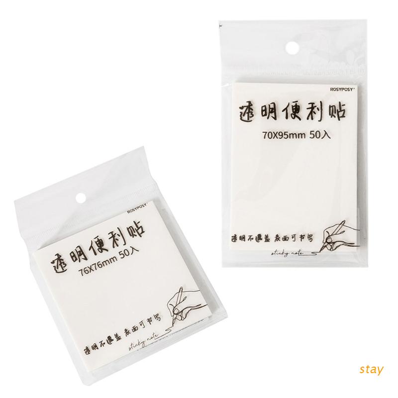Bộ 50 Giấy Note Ghi Chú Trong Suốt Chống Thấm Nước
