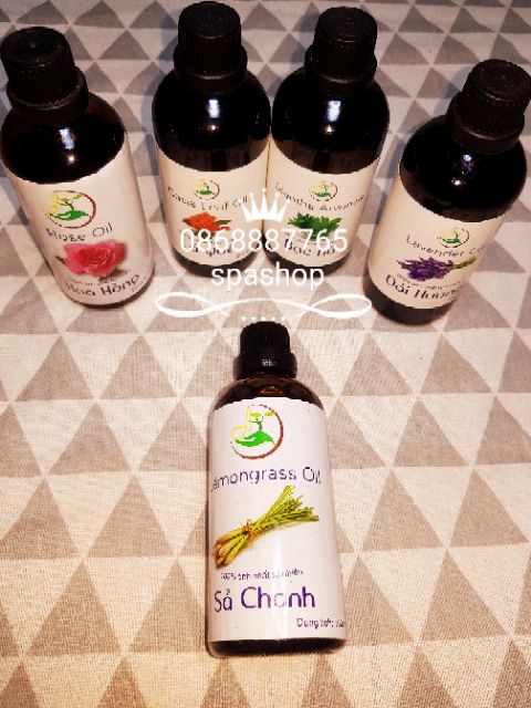 Tinh dầu sả chanh,hoa hồng,quế,nhài,oải hương bạc hà nguyên chất viện hàn lâm 100ml dùng xông phòng,xông hơi