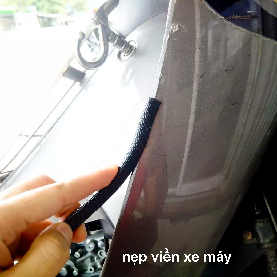 5 mét Nẹp viền cửa ô tô chống trầy, viền xe máy cao su lõi thép hàng xịn