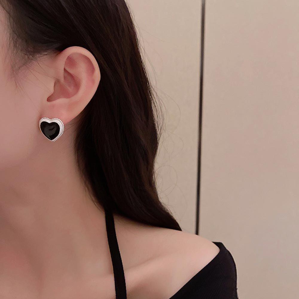 Bông Tai Hình Vuông / Trái Tim Phong Cách Vintage Dành Cho Nữ