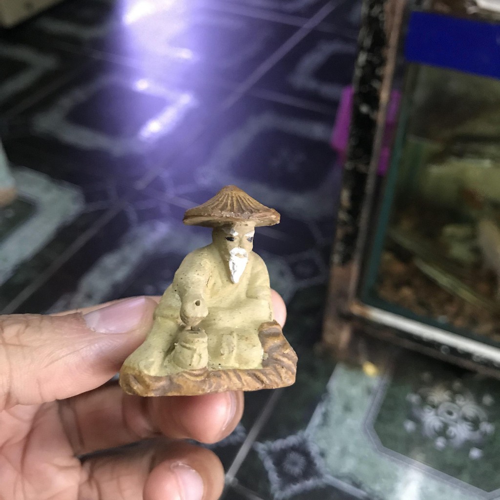ÔNG LÃO CÂU CÁ TRANG TRÍ HỒ CÁ NON BỘ CAO 5CM