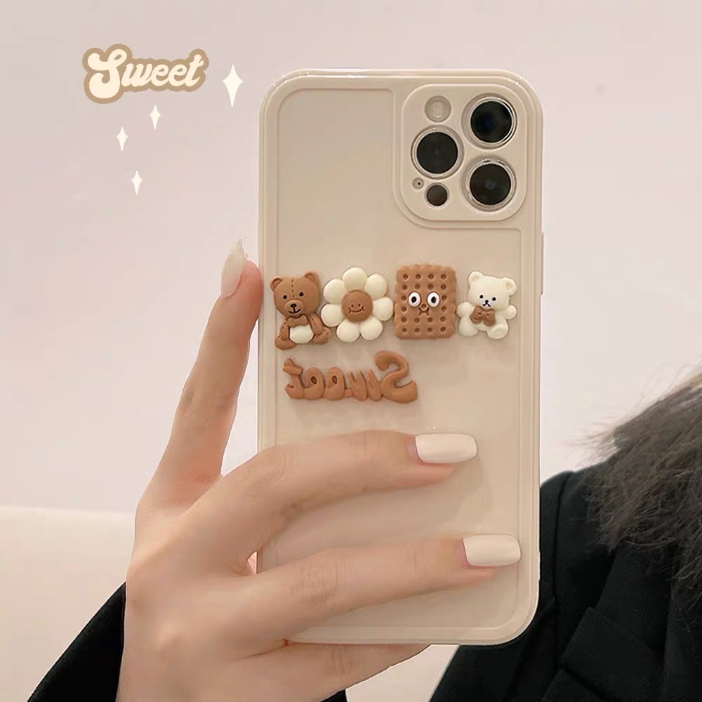 𝐂𝐨́ 𝐬𝐚̆̃𝐧 𝐜𝐡𝐨 𝐢𝐏𝐡𝐨𝐧𝐞 𝟏𝟑 Ốp hoạt hình gắn thú nổi cute, 2 màu bóng dẻo