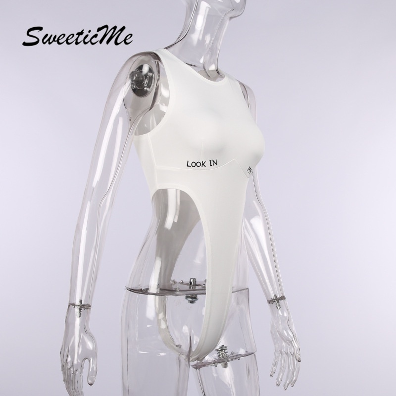 Áo liền quần Sweeticme Cổ Tròn Không Tay Thêu Họa Tiết Gợi Cảm 2021 | BigBuy360 - bigbuy360.vn